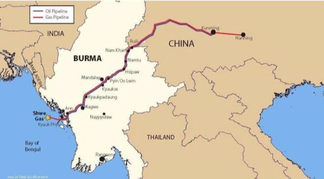မဟာဗျူဟာမြောက် ပိုက်လိုင်းလမ်းကြောင်းနှင့် မြန်မာ့အလယ်ပိုင်းက စစ်ရေးစိန်ခေါ်မှု