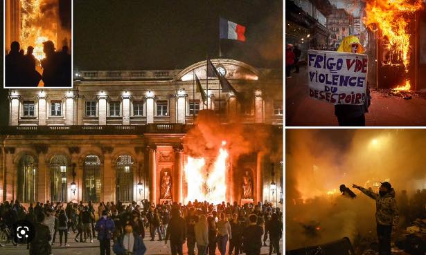 ပြင်သစ်မြို့ကြီးတွေမှာ အစိုးရဆန့်ကျင်ရေးဆန္ဒပြပွဲတွေ အကြီးအကျယ်ဖြစ်ပွား