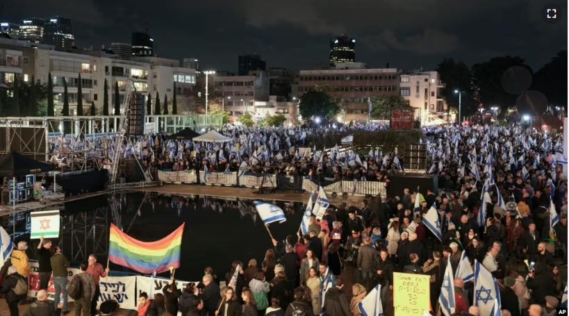 အစ္စရေးကာကွယ်ရေး၀န်ကြီး ထုတ်ပယ်ခံရ၊ အစိုးရဆန့်ကျင်ရေးဆန္ဒပြပွဲတွေ နိုင်ငံတ၀န်းဖြစ်ပွားနေ