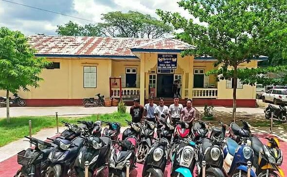 မုံရွာမှာ ခိုးထားတဲ့ ဆိုင်ကယ်၁၉စီးနဲ့အတူသူခိုး၅ယောက်ဖမ်းမိ