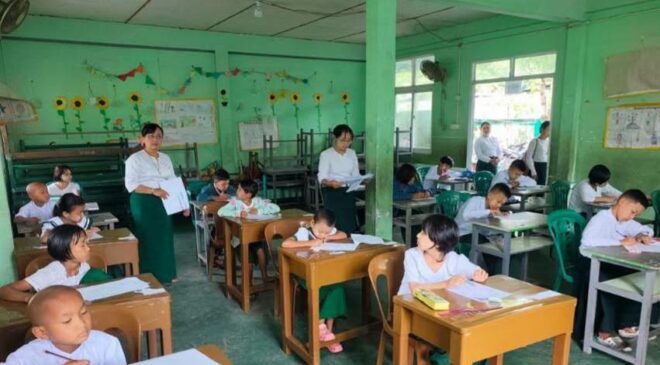 ကျောင်းပြင်ပရောက်နေတဲ့ အသက်လွန် ကလေးတွေထဲက အသက် ၁၀ နှစ်မှ ၁၆ နှစ်ကို ကျောင်းပြင်ပမူလတန်းပညာရေး ၊ ၁၃ နှစ်မှ ၂၁ နှစ်အတွင်းကို ကျောင်းပြင်ပအလယ်တန်းပညာရေး Placement Test အထူးအစီအစဉ်ပြုလုပ်ပေးမယ်