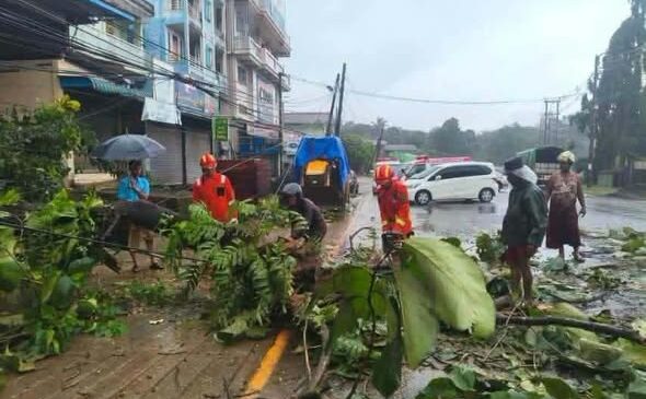 မုန်တိုင်းငယ် အားလျော့သွားပေမယ့် မိုးသည်းထန်မှုတွေ ဆက်ဖြစ်နိုင်